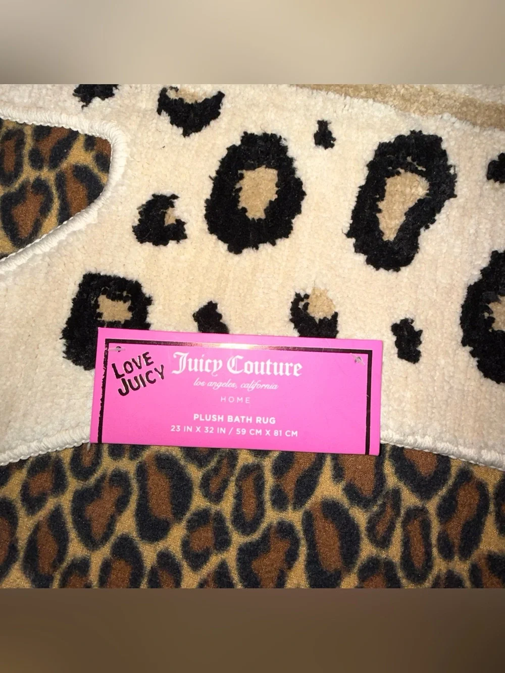 SOLD NWT Rare Juicy Couture Leopard Animal-Shaped Plush Bath Rug
